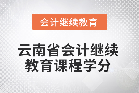 2025年云南省會計(jì)人員繼續(xù)教育課程學(xué)分