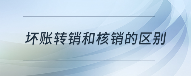 壞賬轉(zhuǎn)銷和核銷的區(qū)別