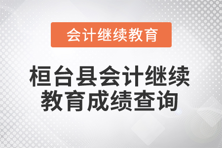 2025年山東省桓臺(tái)縣會(huì)計(jì)繼續(xù)教育成績(jī)查詢