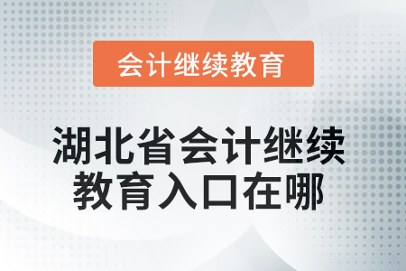 2025年湖北省會計繼續(xù)教育入口在哪,？