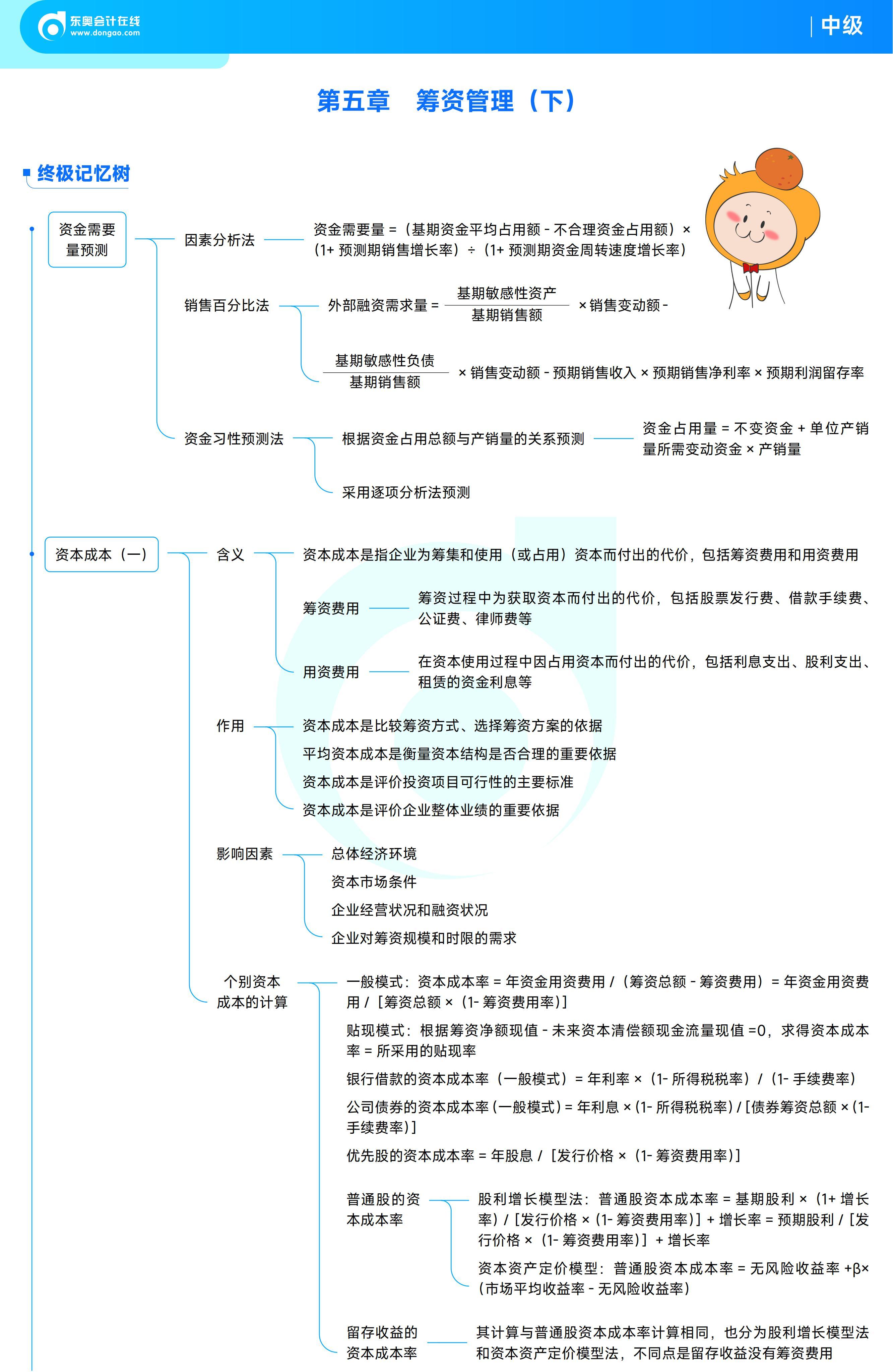 《中級財務(wù)管理》思維導(dǎo)圖