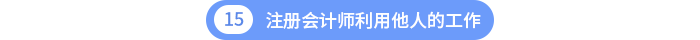 第十五章注冊會計師利用他人的工作