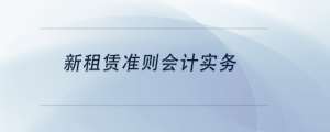 新租賃準(zhǔn)則會(huì)計(jì)實(shí)務(wù)