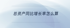 總資產(chǎn)同比增長率怎么算