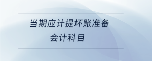 當(dāng)期應(yīng)計提壞賬準(zhǔn)備會計科目