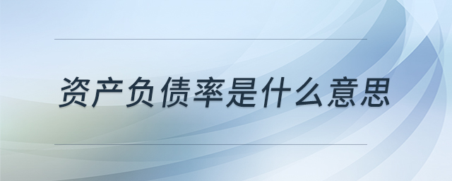 資產(chǎn)負(fù)債率是什么意思