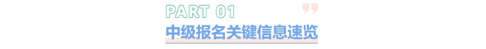 中級報名信息速覽