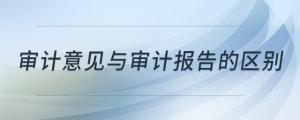 審計(jì)意見(jiàn)與審計(jì)報(bào)告的區(qū)別