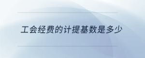 工會經(jīng)費的計提基數(shù)是多少