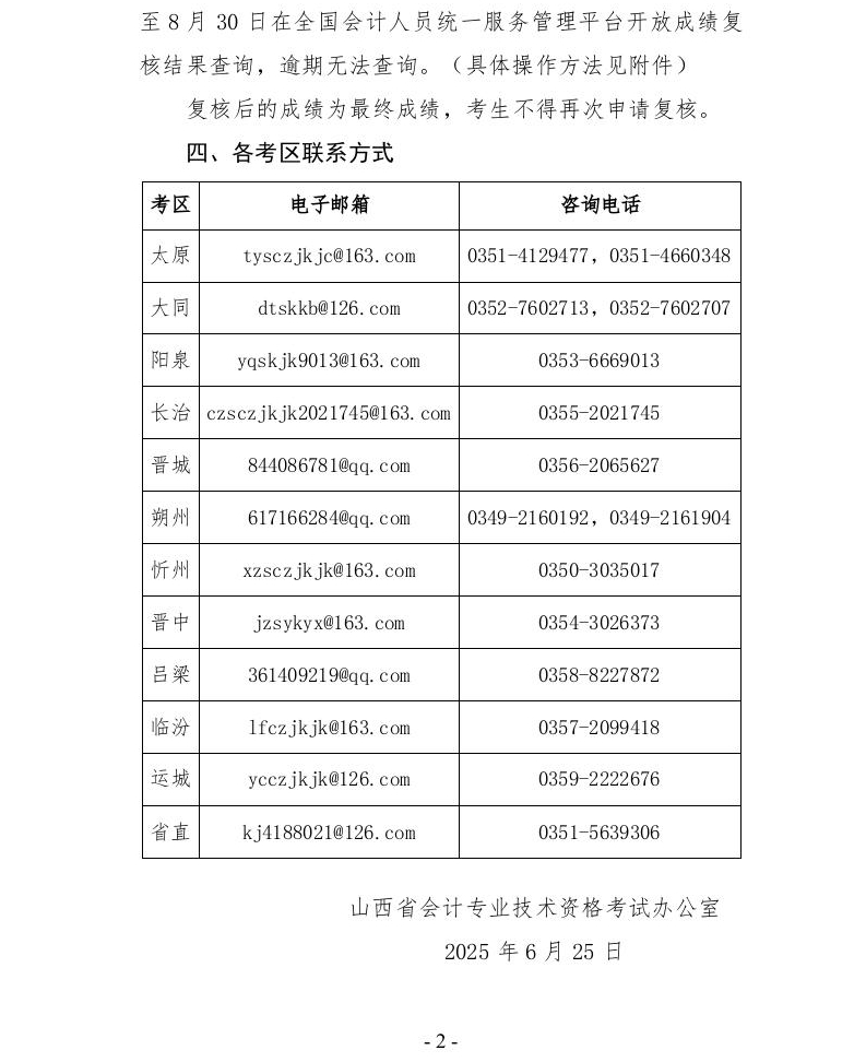 初級會計考試