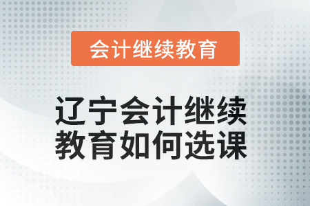 2025年遼寧會計繼續(xù)教育如何選課,？