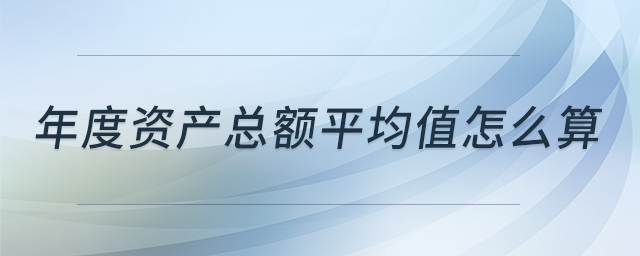 年度資產(chǎn)總額平均值怎么算