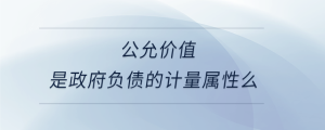 公允價值是政府負債的計量屬性么