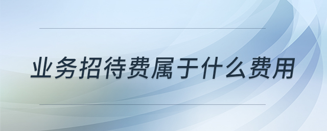 業(yè)務(wù)招待費(fèi)屬于什么費(fèi)用