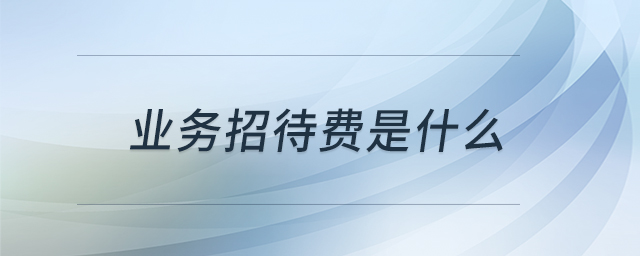 業(yè)務(wù)招待費是什么