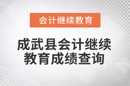 2025年山東省成武縣會計繼續(xù)教育成績查詢